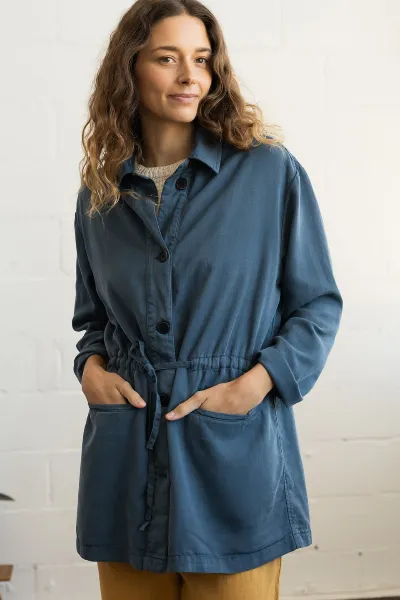 TWOTHIRDS TWOTHIRDS Damen vegan Overshirt Tovu China Blue