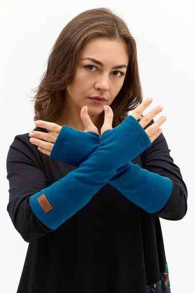 KOKOworld Handstulpen Puffy – Armstulpen aus Bio-Baumwolle – warm & bequem – glatt oder mit KOKOworld-Print – fair & nachhaltig produziert in EU