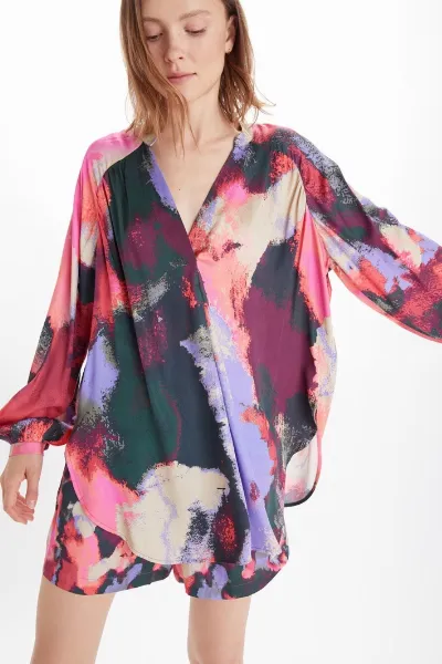 Neu Nomads Neu Nomads Damen vegan Bluse Sunita Gem Print