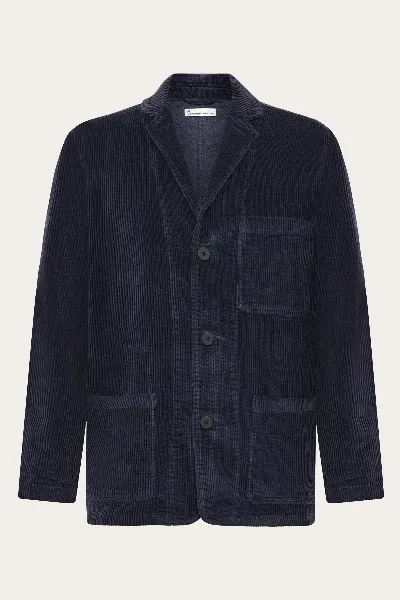 KnowledgeCotton Apparel KnowledgeCotton Apparel Herren vegan Blazer Aus Cord Night Sky