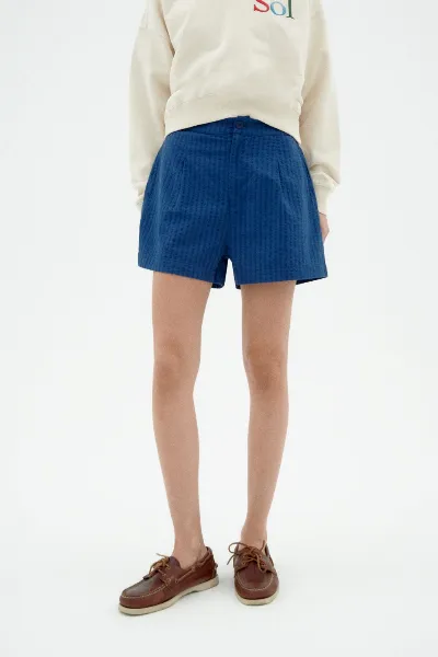 thinking mu Thinking MU Damen vegan Shorts Narciso Blau