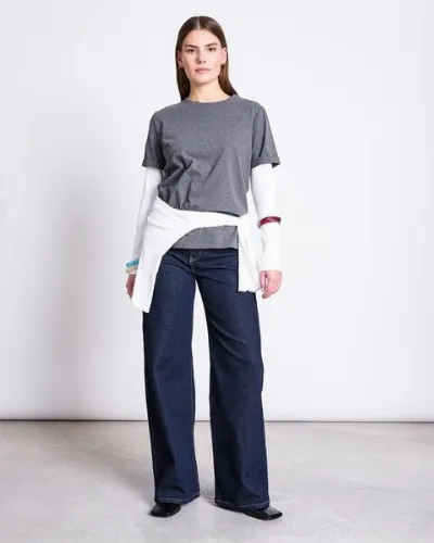 JAN N JUNE JAN N JUNE T-Shirt BOY soft dark grey GOTS