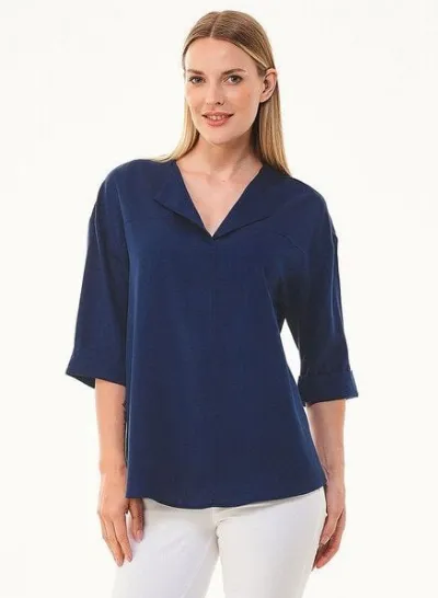 ORGANICATION ORGANICATION 3/4-Arm Bluse aus TENCEL Lyocell