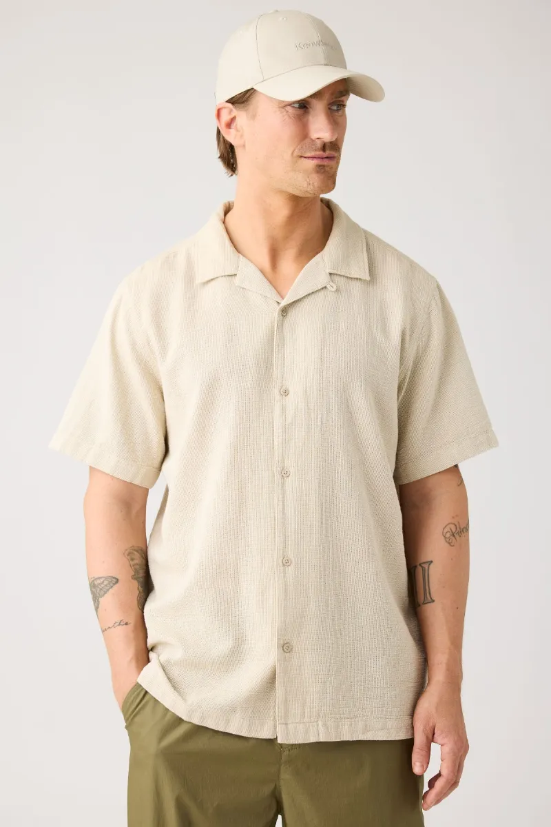KnowledgeCotton Apparel Hemd Relaxed Off White