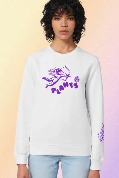Plant Faced Clothing Plant Faced Clothing Damen vegan Pullover Heavenly White