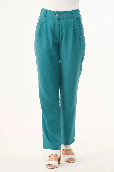 ORGANICATION ORGANICATION Damen vegan Chino-Hose Petrolgrün