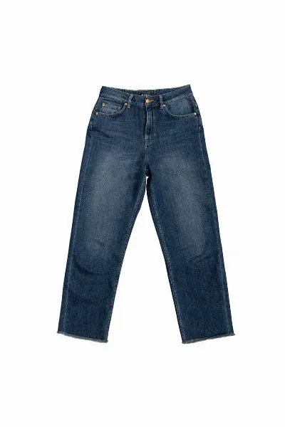 EUR77.40 Lovjoi Damen vegan Straight Jeans Medlar Middark