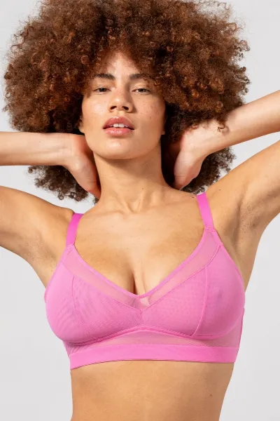 Understatement Understatement Damen vegan Bralette Unterstützung Candy Pink