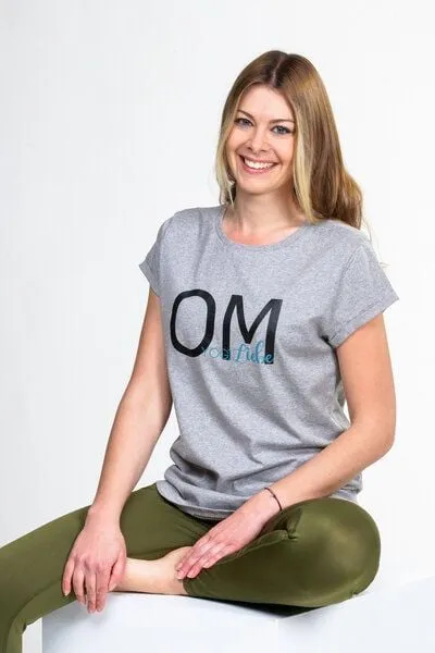 YogiLiebe YogiLiebe Yoga OM Shirt kurzarm - Bio-Baumwolle