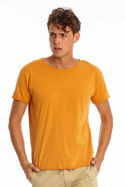 RAVENS VIEW IBIZA RAVENS VIEW IBIZA Herren vegan T-Shirt Rundhalsausschnitt Wild Gold Sand