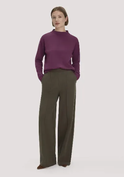 hessnatur hessnatur Damen Hose Wide Leg Relaxed aus Bio-Baumwolle - grün