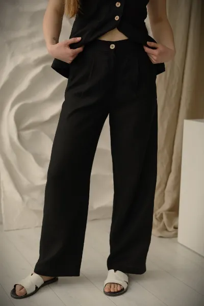 Amber Linen Amber Linen Damen vegan Hose Jakarta