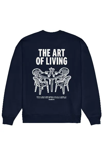 The Refined Spirit The Refined Spirit Damen vegan Sweatshirt In Oversized The Art Of Living French Navy