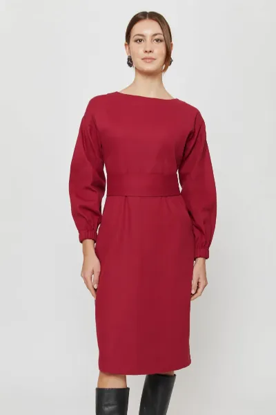 AYANI AYANI Damen vegan Kleid Stefanie Red Bordo