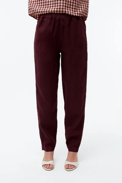 Givn Givn Damen vegan Hose Helena Burgundy