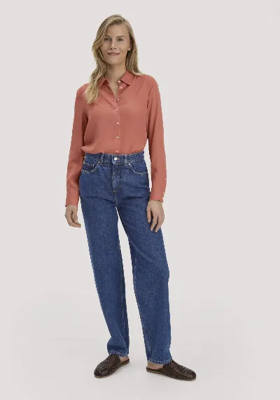 hessnatur hessnatur Damen Jeans NIVA Tapered Leg aus Bio-Baumwolle - blau