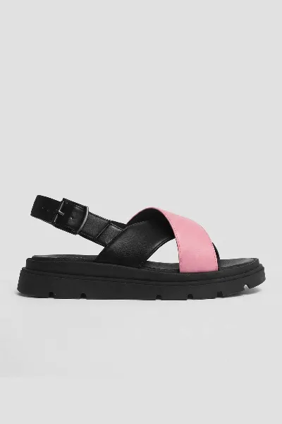 BOHEMA BOHEMA Damen vegan Sandalen Glare Pink/Schwarz