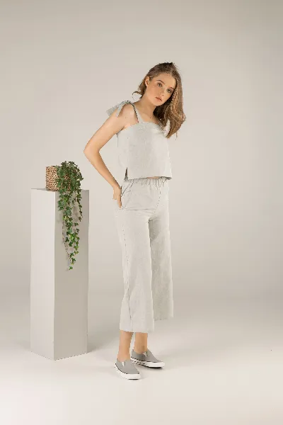 TAWAST TAWAST Damen vegan Culottes Forest Whispers Heller Salbei