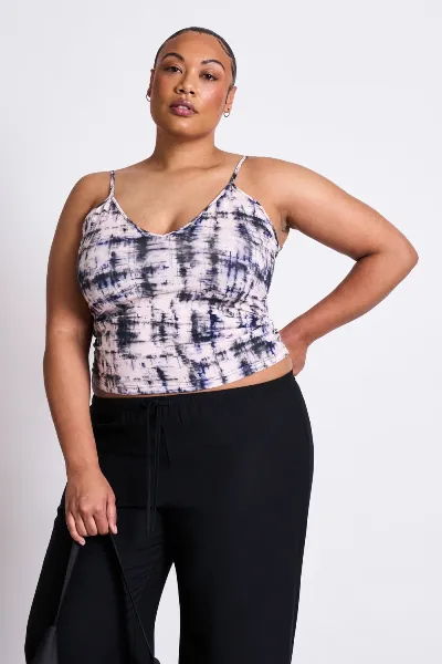 JAN N JUNE JAN 'N JUNE Damen vegan Top Matilda Geschmolzener Druck