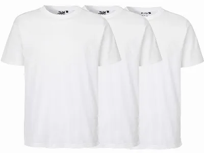 Neutral Neutral 3er-Pack Bio-Unisex-T-Shirt mit Rundhalsausschnitt, weiß,