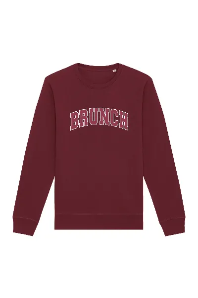 Oat Milk Club Oat Milk Club Damen vegan Sweatshirt Brunch Bordeaux