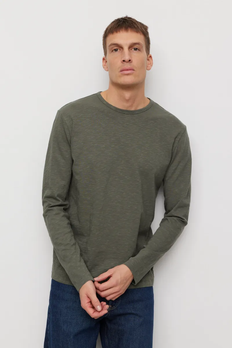recolution Recolution Herren vegan Langarmshirt Maca Dunkelkhaki