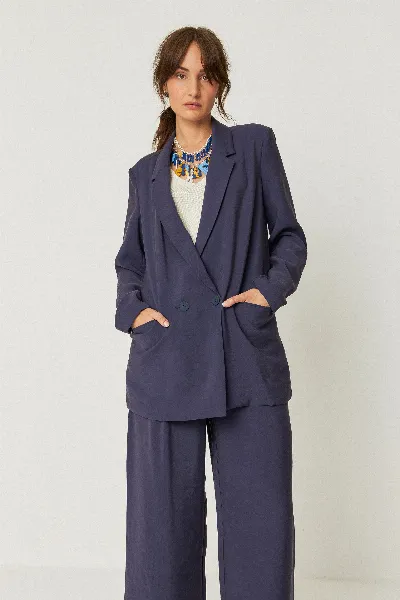 SKFK SKFK Damen vegan Blazer Atxa Marineblau