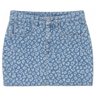 Mazine Mazine - Women's Printed Denim Mini Skirt - Rock