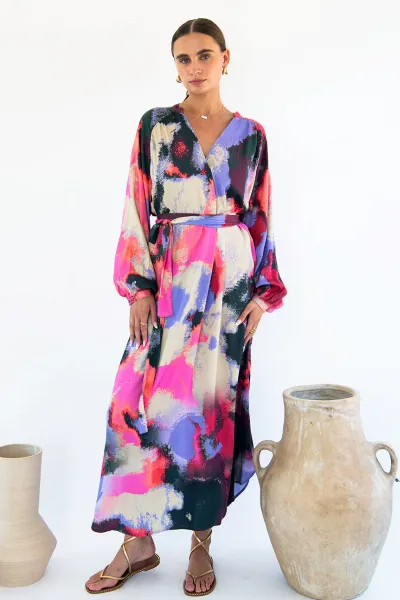 Neu Nomads Neu Nomads Damen vegan Kleid Sunita Big Gem Print