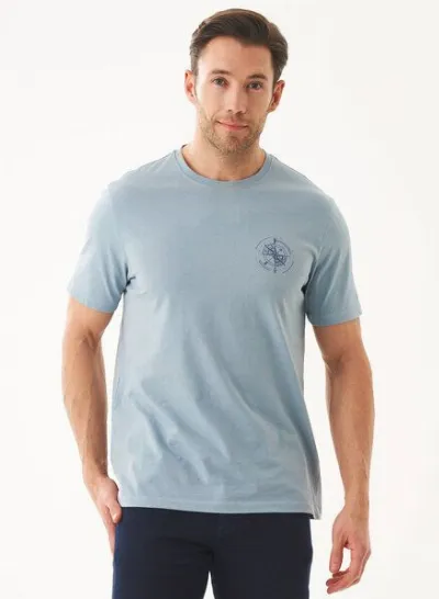 ORGANICATION ORGANICATION T-Shirt aus Bio-Baumwolle mit Kompass-Print