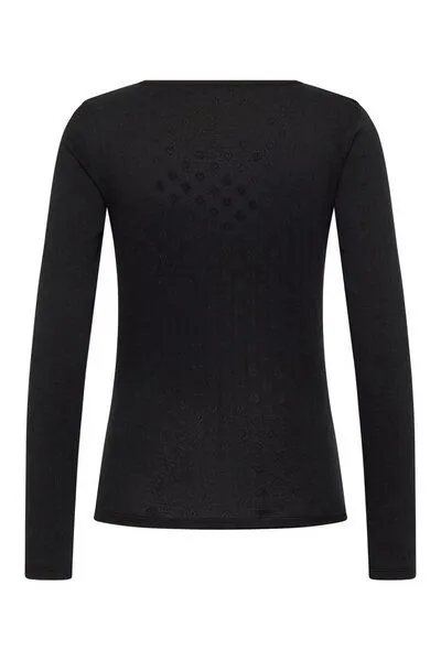 TRANQUILLO TRANQUILLO Ajour-Shirt Coraa aus GOTS-Bio-Baumwolle