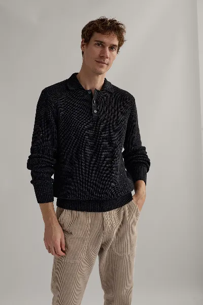 TWOTHIRDS TWOTHIRDS Herren vegan Pullover Orango Schwarz Neps