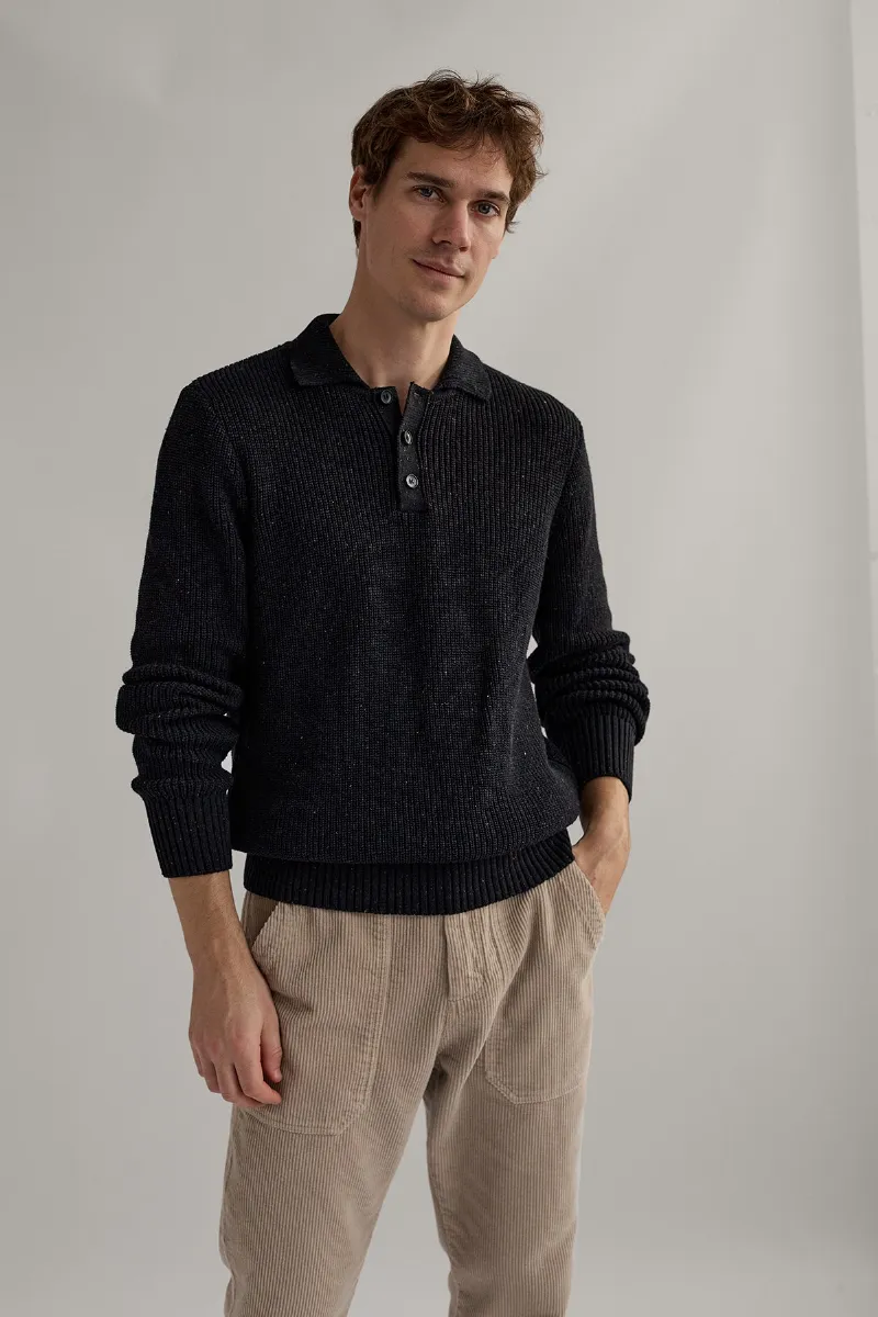 TWOTHIRDS TWOTHIRDS Herren vegan Pullover Orango Schwarz Neps