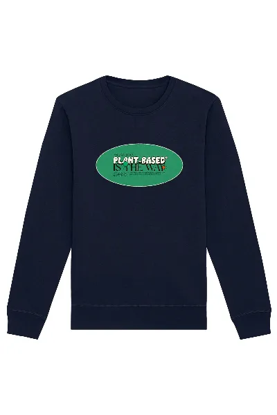 Oat Milk Club Oat Milk Club Damen vegan Sweatshirt Plant-Based Is The Way Marineblau