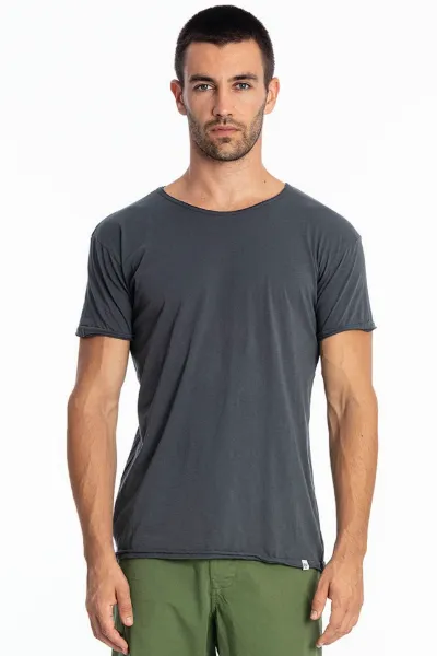 RAVENS VIEW IBIZA RAVENS VIEW IBIZA Herren vegan T-Shirt Rundhalsausschnitt Wild Lava Blau