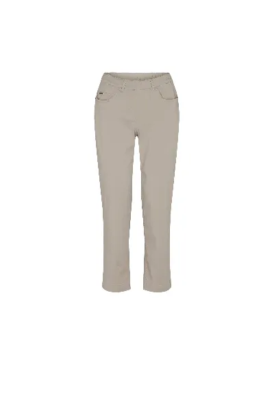 LAURIE LAURIE Damen vegan Hose Hannah Regular Crop Grau Sand