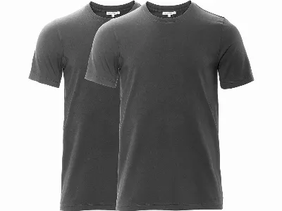Living Crafts Living Crafts 2er-Pack Bio-Herren-T-Shirt 'TAWIN' mit Rundhalsausschnitt, black,