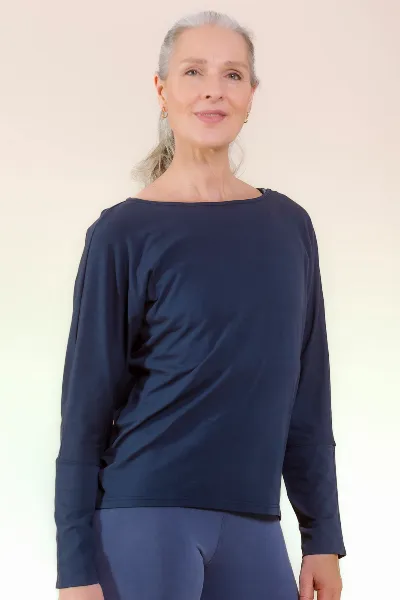 nice to meet me nice to meet me Damen vegan Langärmliges Cover-Up In Nachtblau