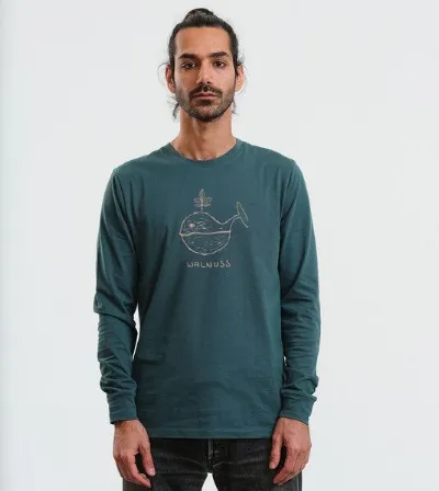 Gary Mash GARY MASH Langarmshirt Scott Walnuss aus Biobaumwolle