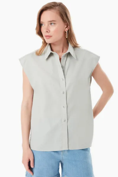 ORGANICATION ORGANICATION Damen vegan Bluse Grünes Moos