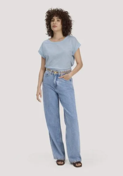 hessnatur hessnatur Jeans ALVA Wide Leg Embroidery aus Bio-Baumwolle mit TENCEL Lyocell