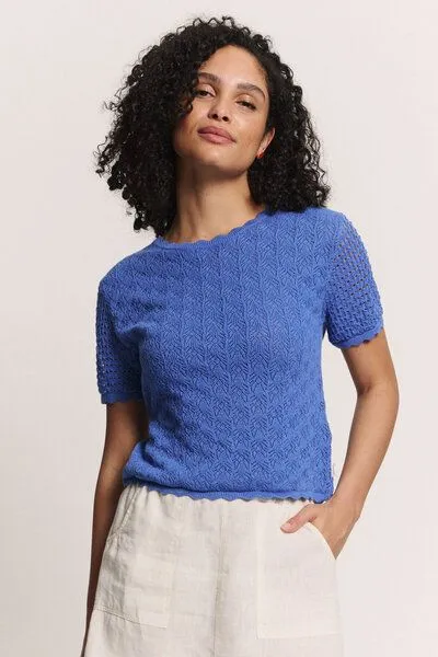 TRANQUILLO TRANQUILLO Ajour Pullover Emmaa aus Bio-Baumwolle (1200001)