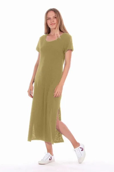 RAVENS VIEW IBIZA RAVENS VIEW IBIZA Damen vegan Kleid Uma Dunkel Aloe