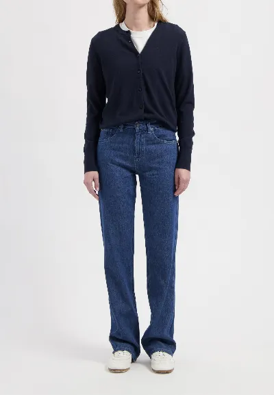 MUD Jeans MUD Jeans Damen vegan Jeans Mid Loose Flow Jamie Stone Indigo
