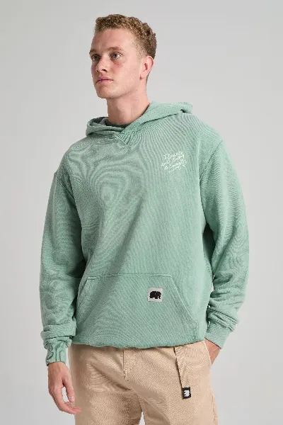 Trendsplant Trendsplant Herren vegan Hoodie Flowers Vintage Sage