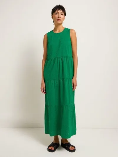 LANIUS LANIUS Maxikleid mit Stickerei aus Bio-Baumwolle