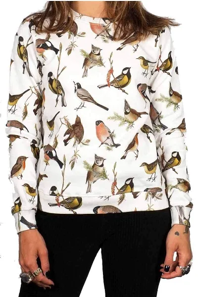 Dedicated DEDICATED Damen vegan Sweatshirt Ystad Herbst Vögel