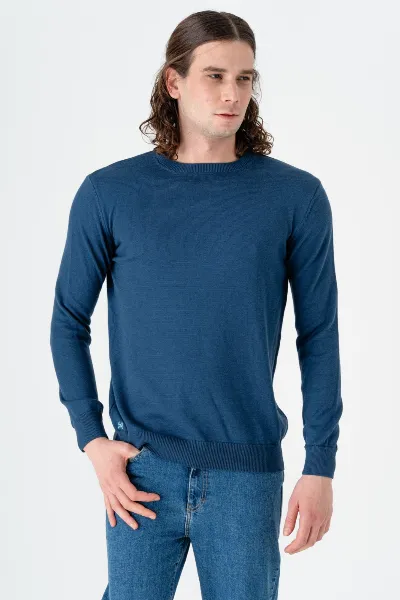GORG GORG Herren vegan Pullover Mit Rundhalsausschnitt Marine