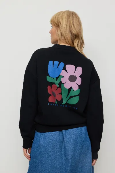 recolution Recolution Damen vegan Sweatshirt Nerine Think Positive