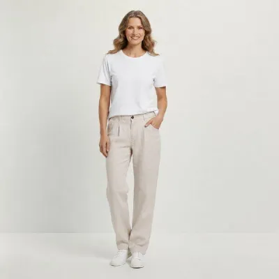 YTWOO YTWOO Damen Leinenhose